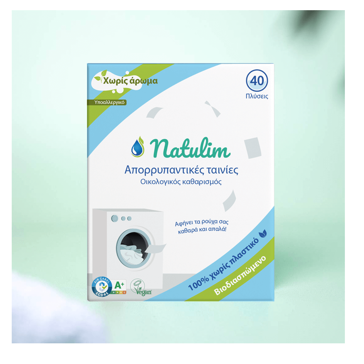 Οικολογικά φύλλα πλυντηρίου Natulim - 40 πλύσεις