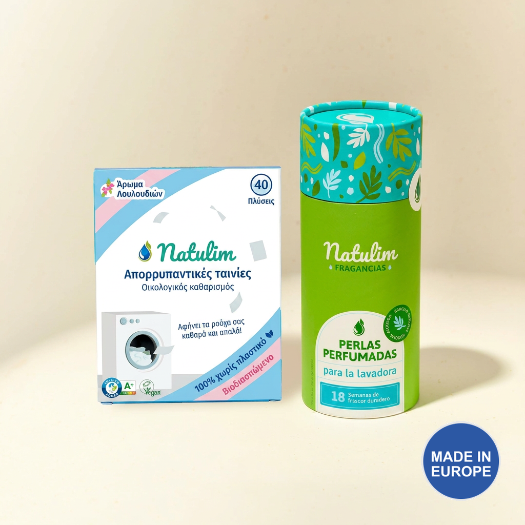 Natulim Φύλλα Απορρυπαντικού & Αρωματικές Πέρλες — Πέρλες Aurora Forest, Φύλλα Άρωμα Λουλουδιών