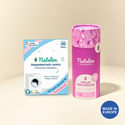 Natulim Φύλλα Απορρυπαντικού & Αρωματικές Πέρλες — Πέρλες Λεβάντα, Φύλλα Άρωμα Λουλουδιών